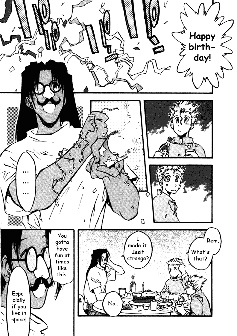 Trigun MAXIMUM Chapter 39 page 15 - Chapter 39: Seeds Voyaging to the Stars, a World Inside a Pod