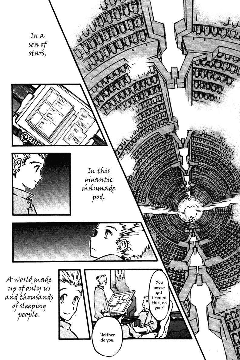 Trigun MAXIMUM Chapter 39 page 20 - Chapter 39: Seeds Voyaging to the Stars, a World Inside a Pod