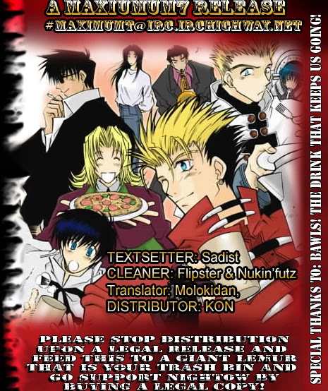 Trigun MAXIMUM Chapter 51 page 1 - Chapter 51: Wolfwood Spin-Off - Freed Bird