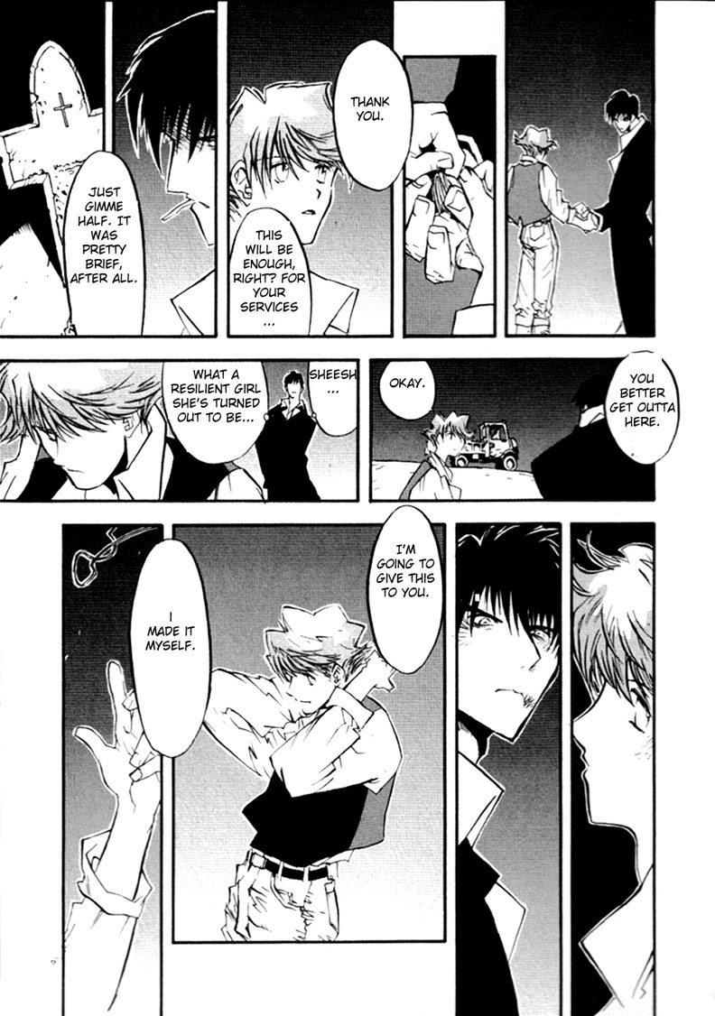 Trigun MAXIMUM Chapter 51 page 34 - Chapter 51: Wolfwood Spin-Off - Freed Bird