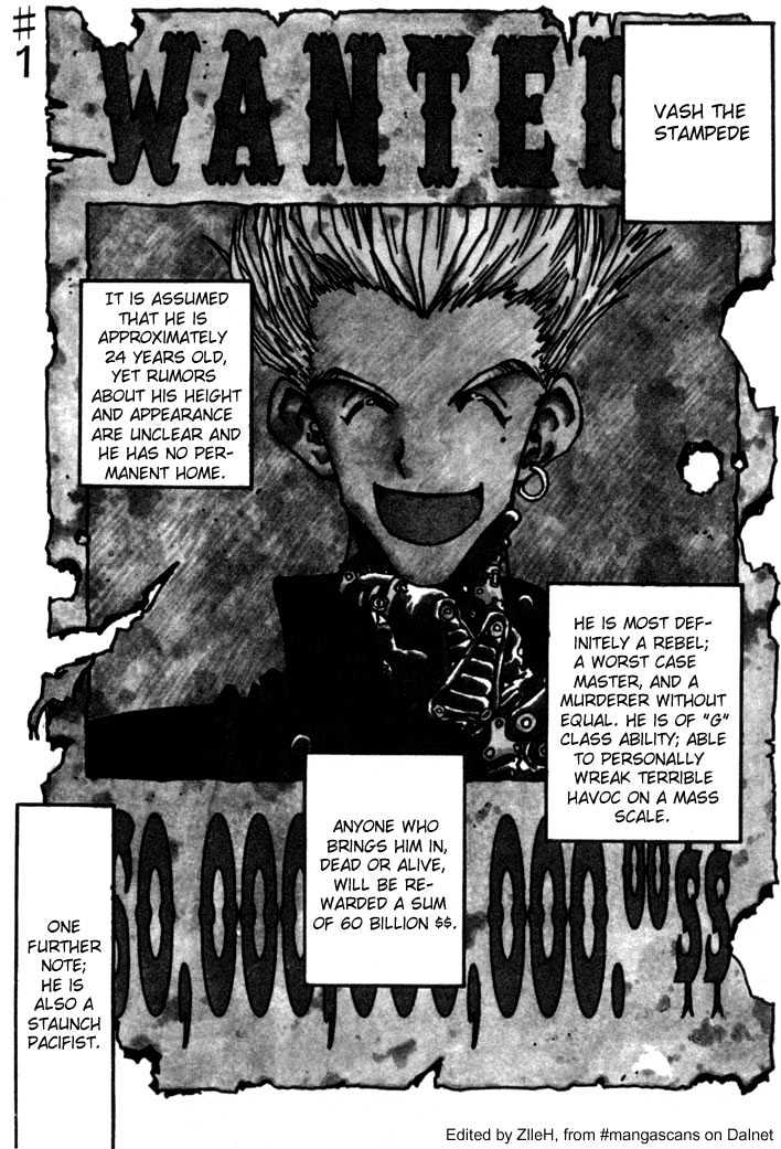 Trigun Chapter 1.1 page 1 - Vol.01 Chapter 1 : The 60,000,000,000.00 $$ Man