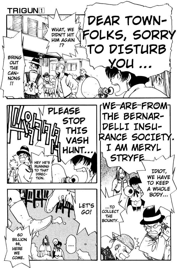 Trigun Chapter 1.2 page 12 - Vol.01 Chapter 2 : Looney Tunes