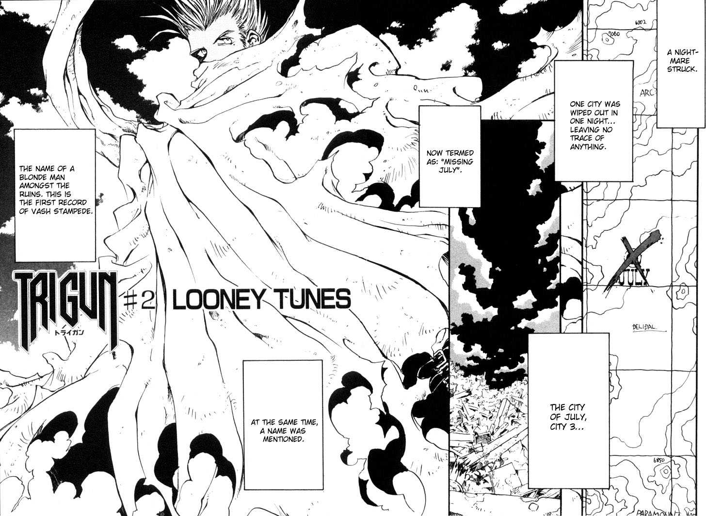 Trigun Chapter 1.2 page 2 - Vol.01 Chapter 2 : Looney Tunes