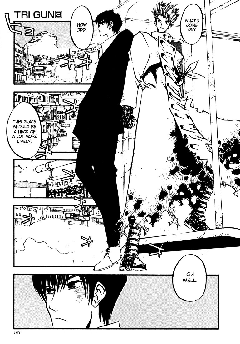 Trigun Chapter 3.19-1 page 8 - Vol.3 Chapter 19a : The Invisible Eye [Part A]