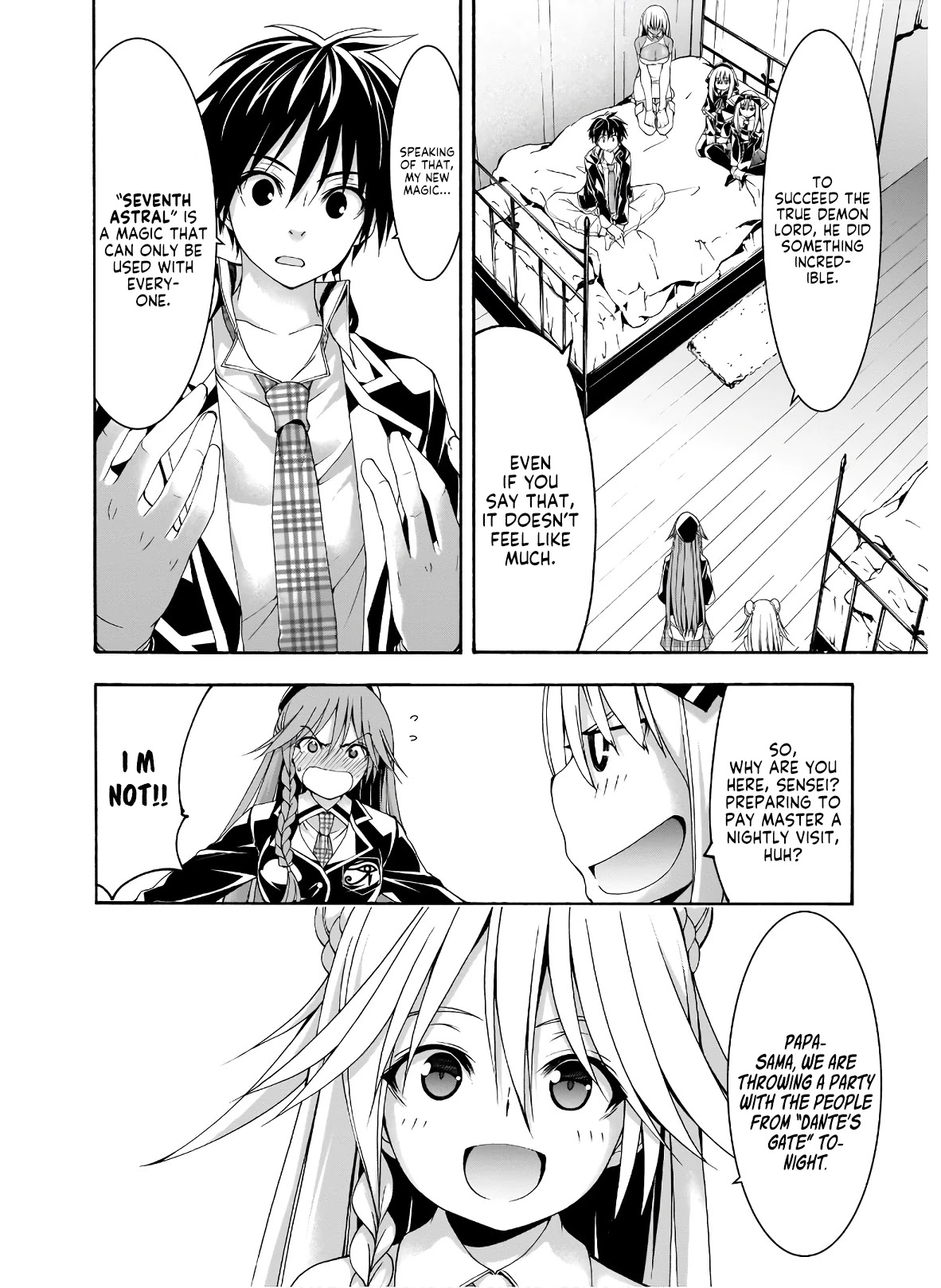 Trinity Seven: 7-Nin no Mahoutsukai Chapter 100 page 9 - Chapter 100: Return of the Demon Lord and Victory Banquet