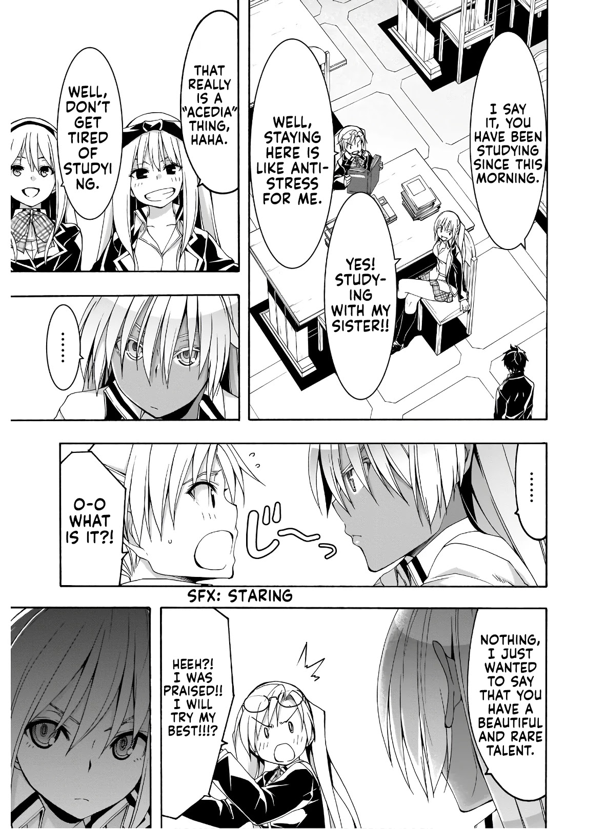 Trinity Seven: 7-Nin no Mahoutsukai Chapter 101 page 12 - Chapter 101: The Lonely Shadow and School Life