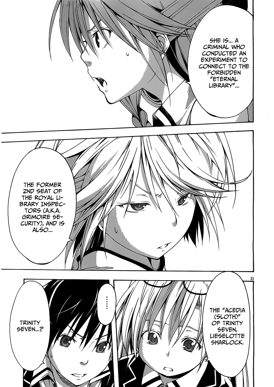 Trinity Seven: 7-Nin no Mahoutsukai Chapter 11 page 33 - Chapter 11: Eternal Library & Criminal
