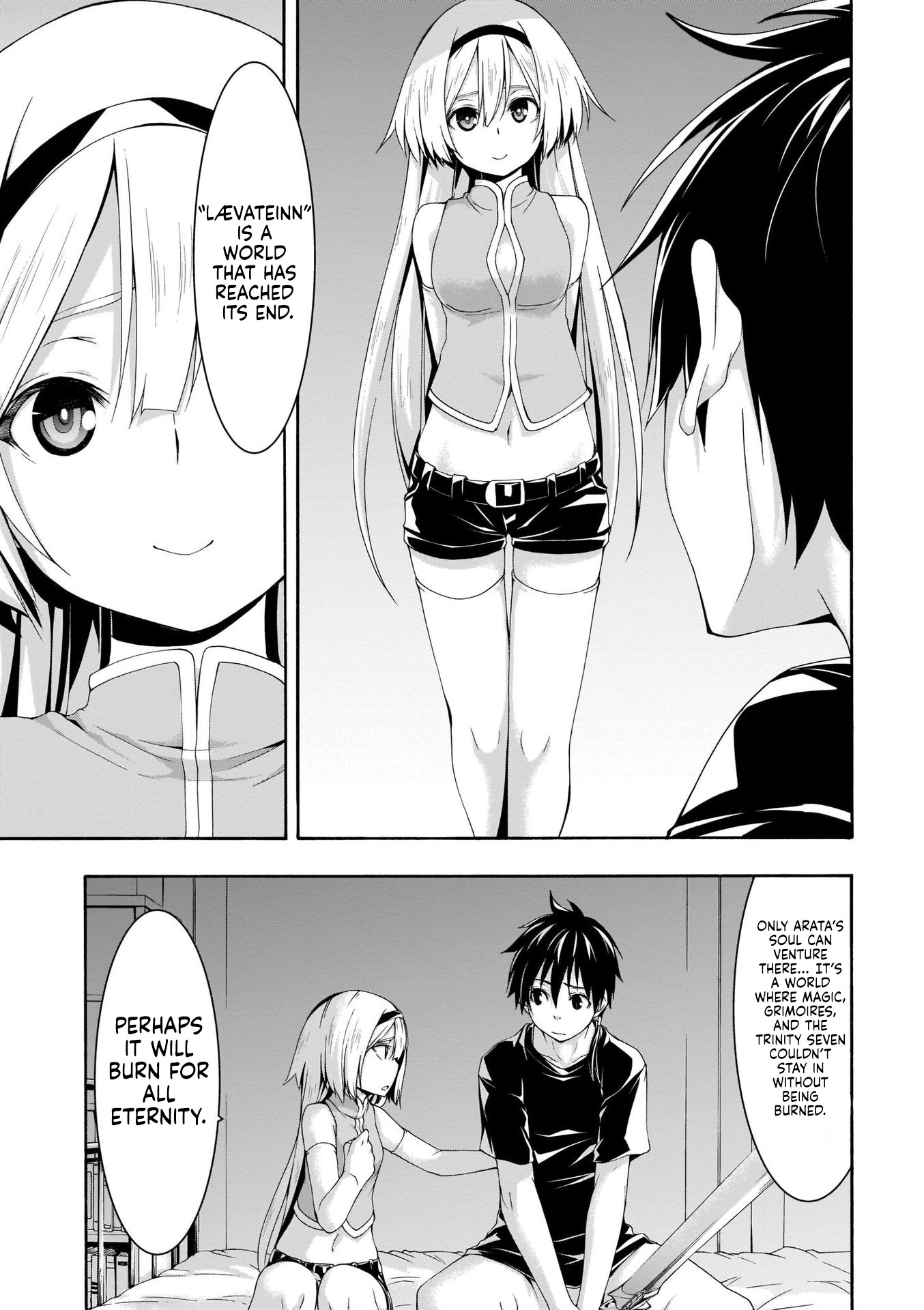 Trinity Seven: 7-Nin no Mahoutsukai Chapter 110 page 24 - Chapter 110: The War for Hijiri and Goddess's Identity