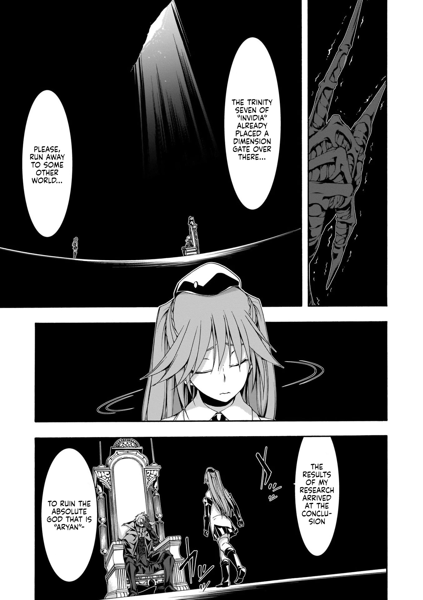 Trinity Seven: 7-Nin no Mahoutsukai Chapter 113 page 22 - Chapter 113: The Demon Lord's Partner and The Eternal Prison of Black Flames