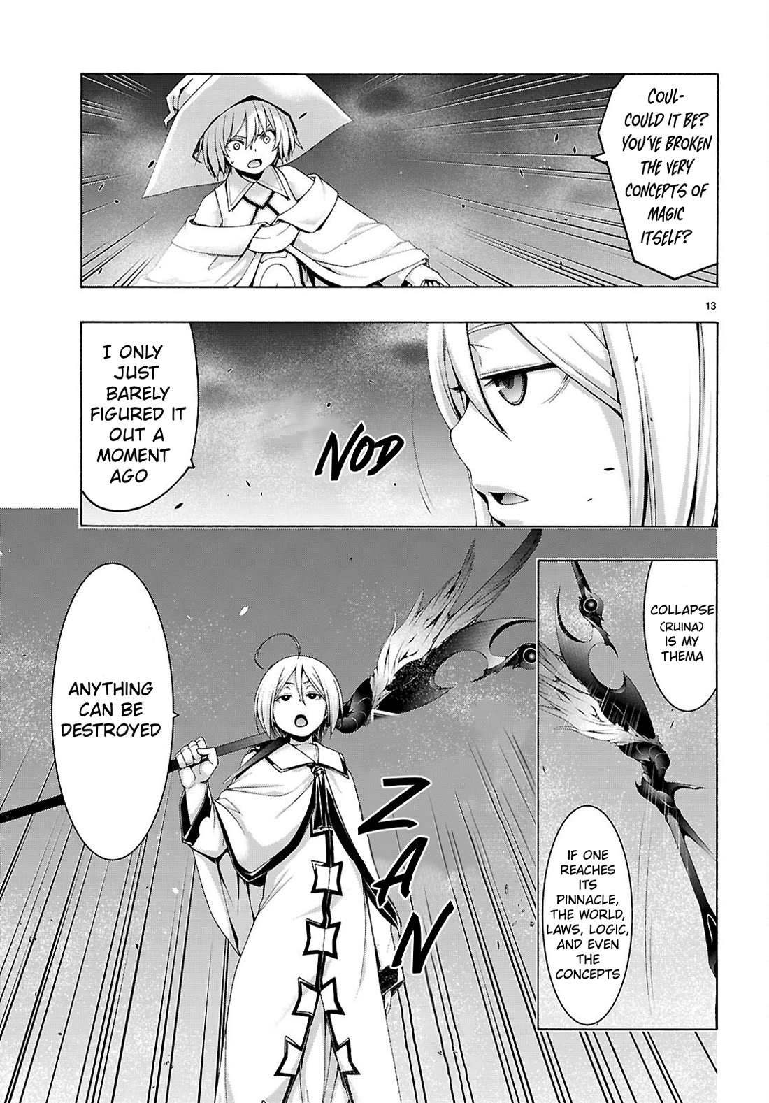 Trinity Seven: 7-Nin no Mahoutsukai Chapter 162 page 14 - Chapter 162: Conceptual Warfare and The Adversary Of God