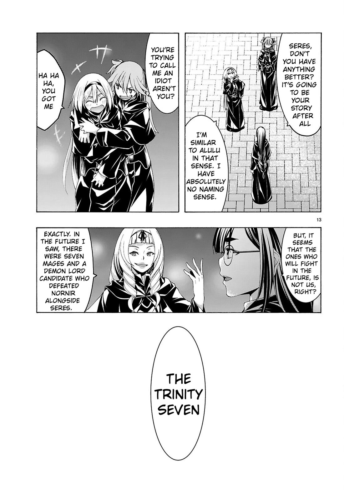 Trinity Seven: 7-Nin no Mahoutsukai Chapter 163 page 14 - Chapter 163: The Goddess's Reincarnation and The Ancient Promise
