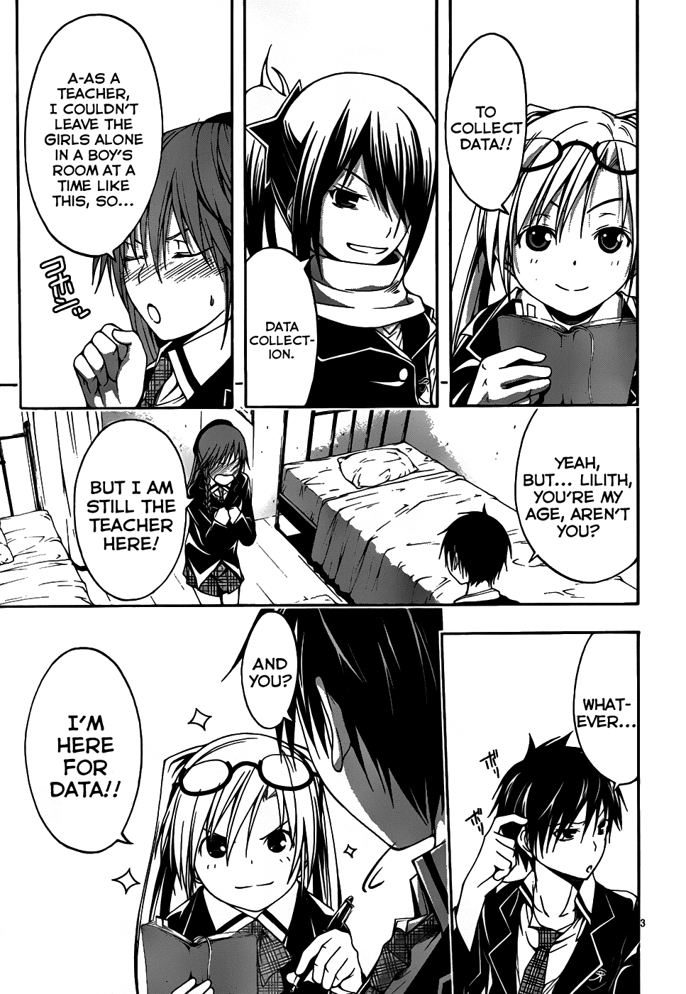 Trinity Seven: 7-Nin no Mahoutsukai Chapter 2 page 4 - Chapter 2: Night Lesson & Prison Lock