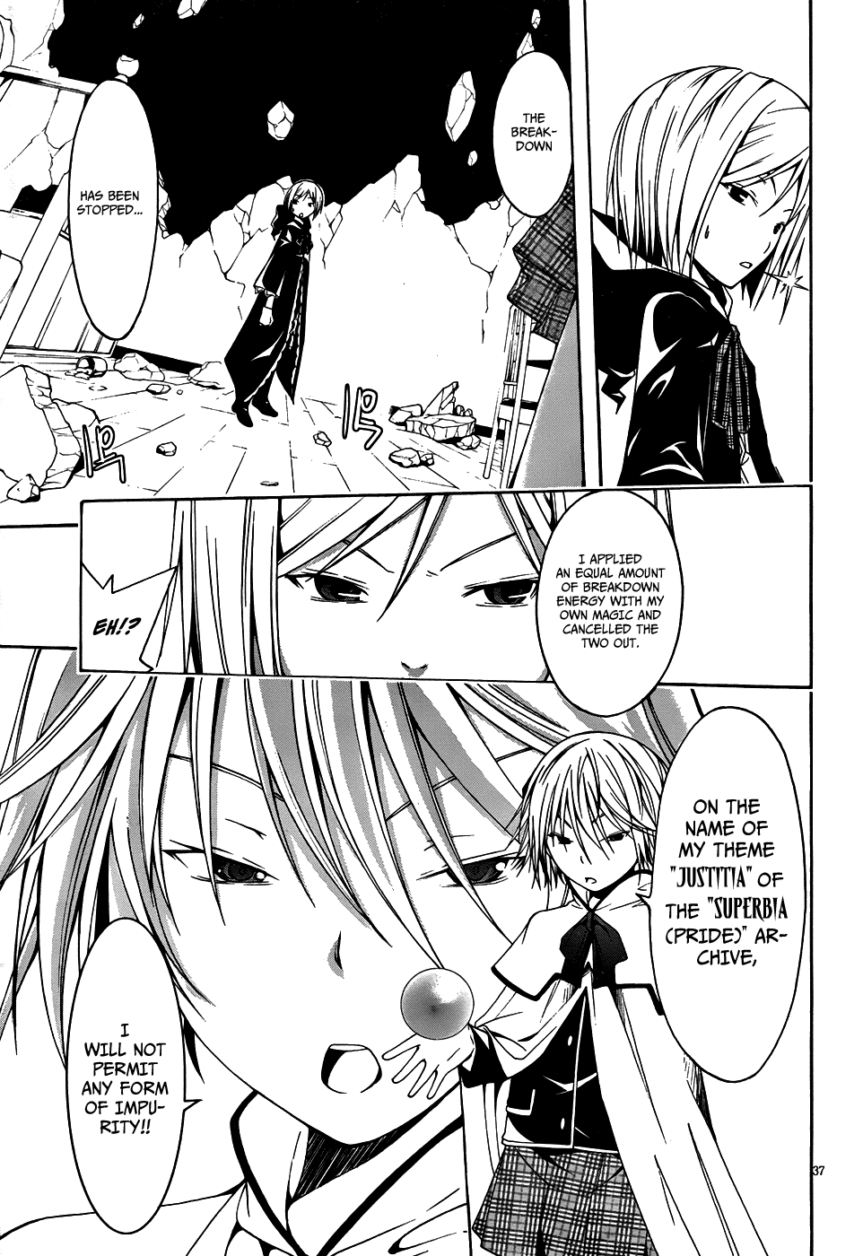 Trinity Seven: 7-Nin no Mahoutsukai Chapter 3 page 37 - Chapter 3: Grimoire Security & Abort