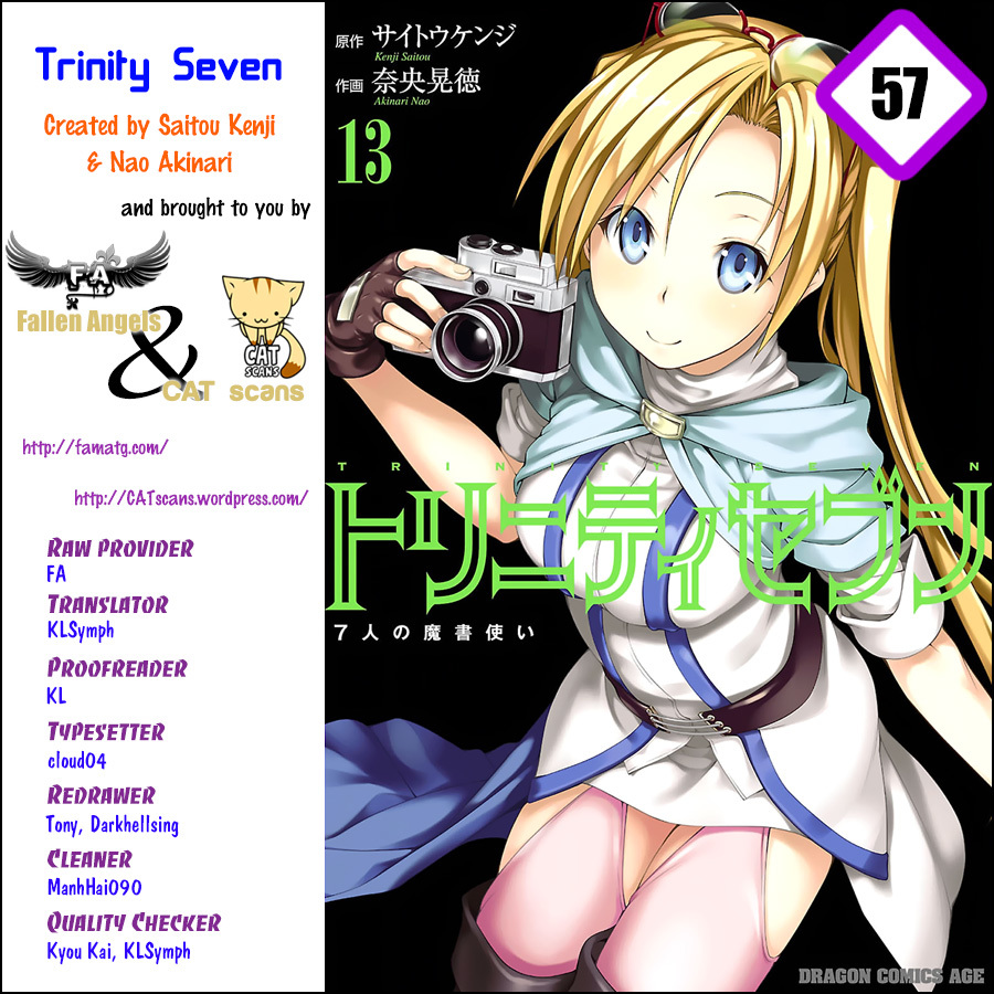 Trinity Seven: 7-Nin no Mahoutsukai Chapter 57 page 1 - Chapter 57: Primary Decision and Saving the World