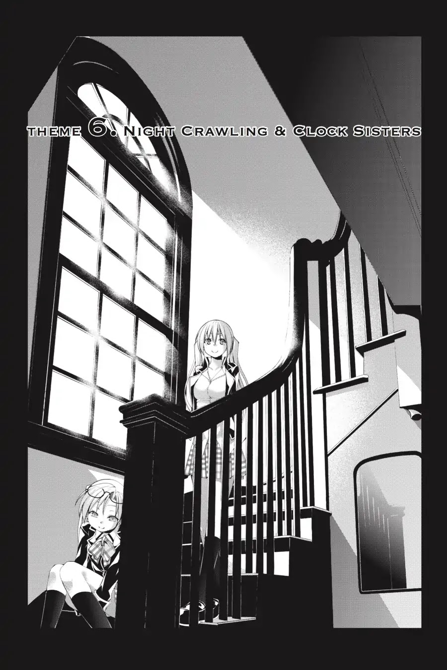 Trinity Seven: 7-Nin no Mahoutsukai Chapter 66.10 page 1 - Vol 15.5 Theme 6: Night Crawling & Clock Sisters