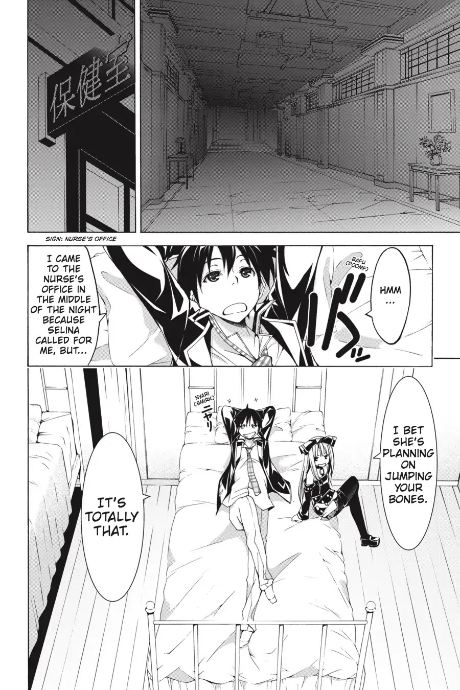 Trinity Seven: 7-Nin no Mahoutsukai Chapter 66.10 page 2 - Vol 15.5 Theme 6: Night Crawling & Clock Sisters