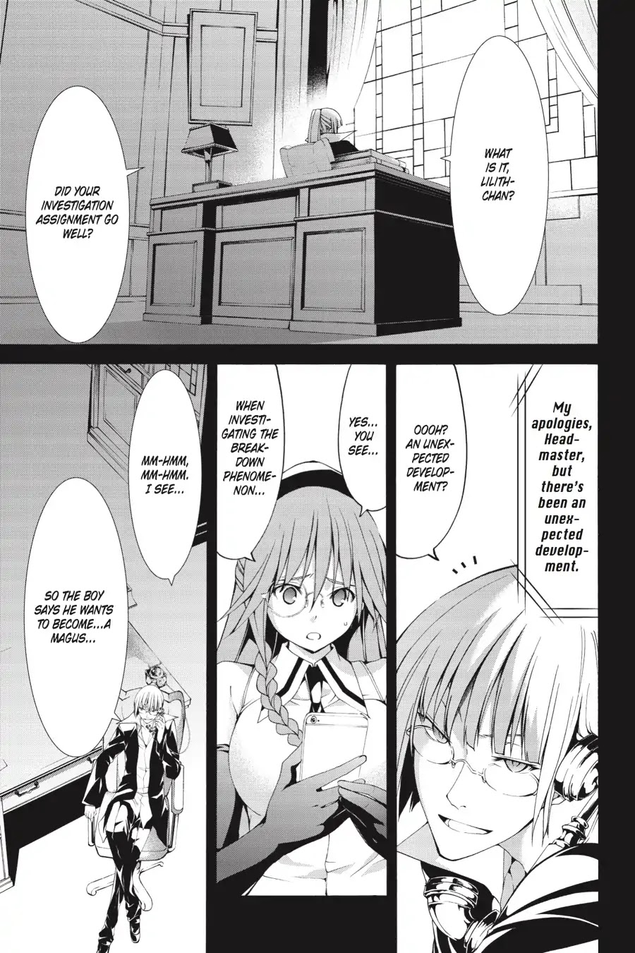 Trinity Seven: 7-Nin no Mahoutsukai Chapter 66.5 page 14 - Vol 15.5 Theme 1: New Face & School Life