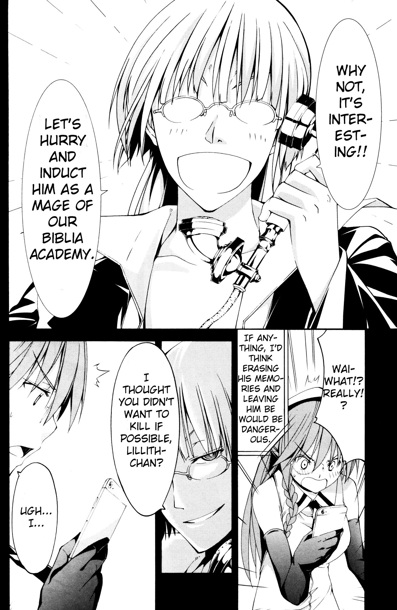 Trinity Seven Specials Chapter 1.0 page 12 - Vol.1 Chapter 0 : New Face and School Life