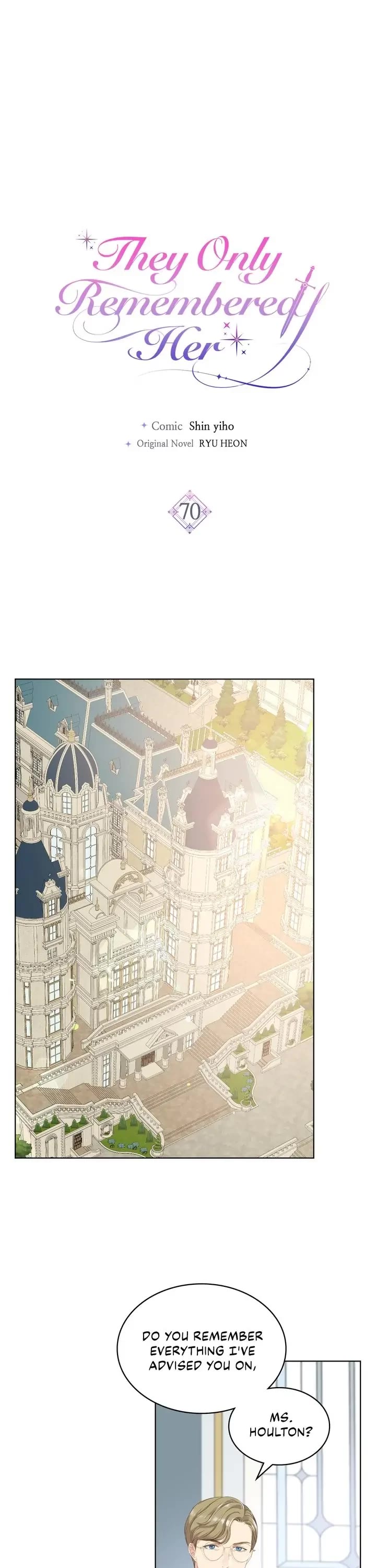 Truthfully, They Only Remembered Her Chapter 70 page 1 - Chapter 70