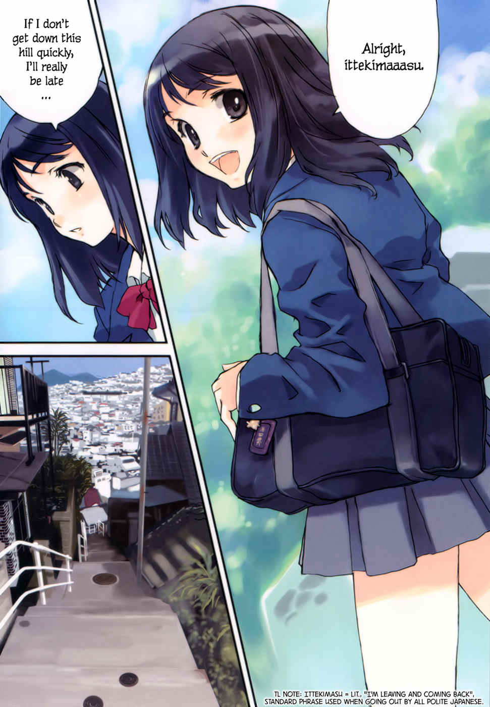 Tsubame - Hidamari Shoujo Kikou Chapter 3 page 4 - Chapter 3: Hill and Cat Aand Sea Breeze and. Nagasaki