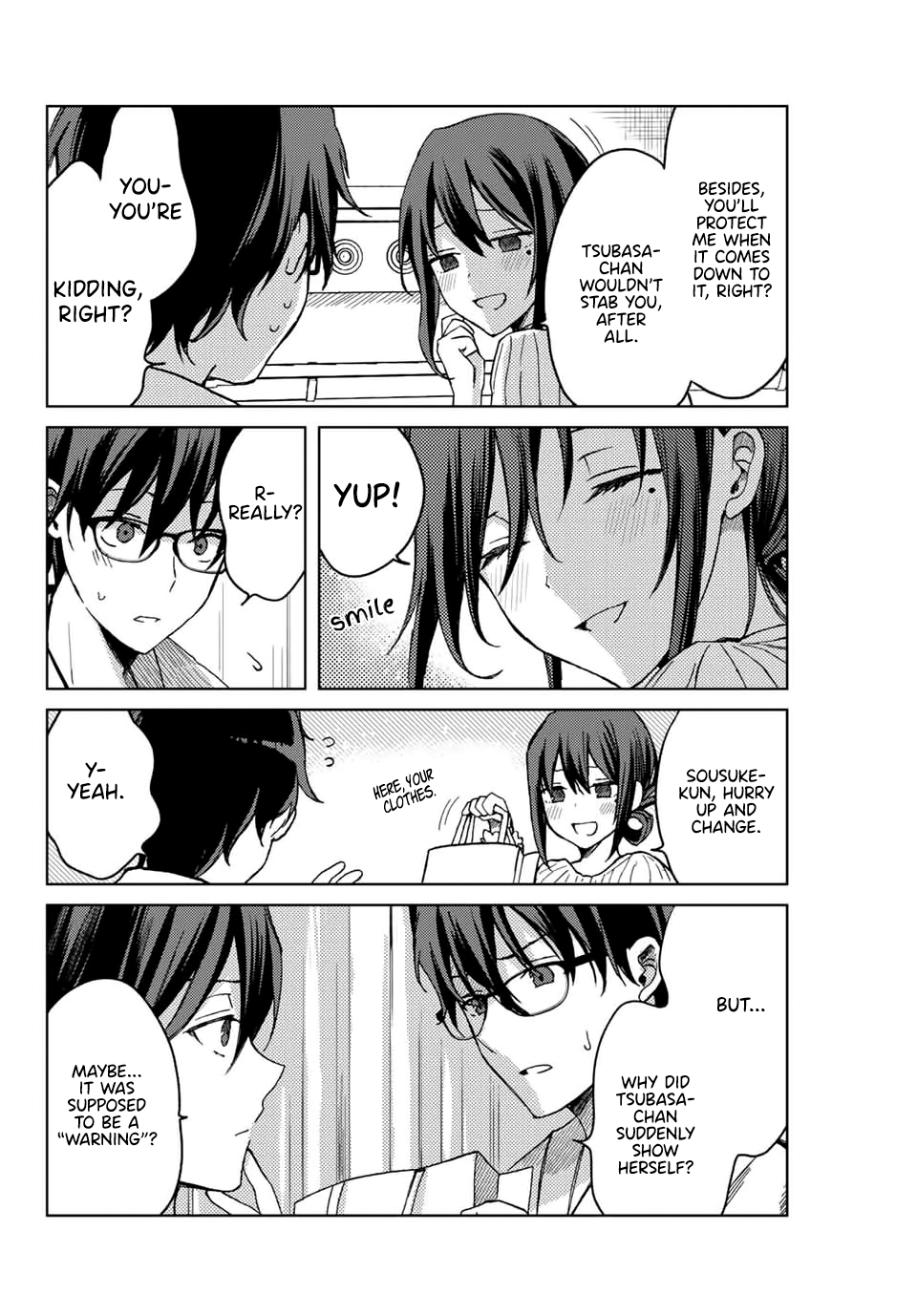 Tsubasa-chan, Kimi wa.  Macchingu shita Onna wa Satsujinki Chapter 14 page 10 - Chapter 14: In Bed