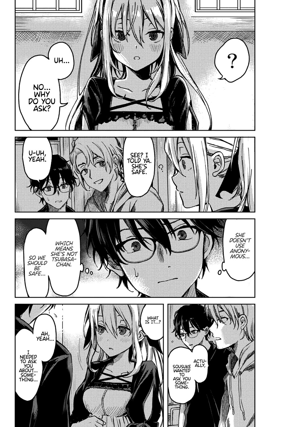 Tsubasa-chan, Kimi wa.  Macchingu shita Onna wa Satsujinki Chapter 3 page 4 - Chapter 3: The ?? Nobody Knows