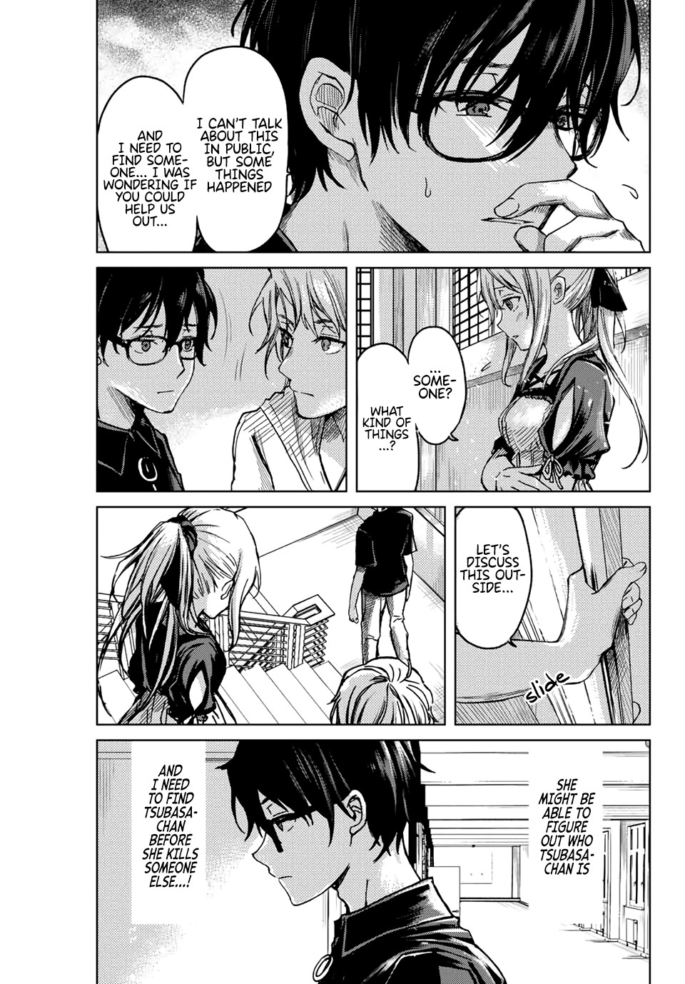 Tsubasa-chan, Kimi wa.  Macchingu shita Onna wa Satsujinki Chapter 3 page 5 - Chapter 3: The ?? Nobody Knows