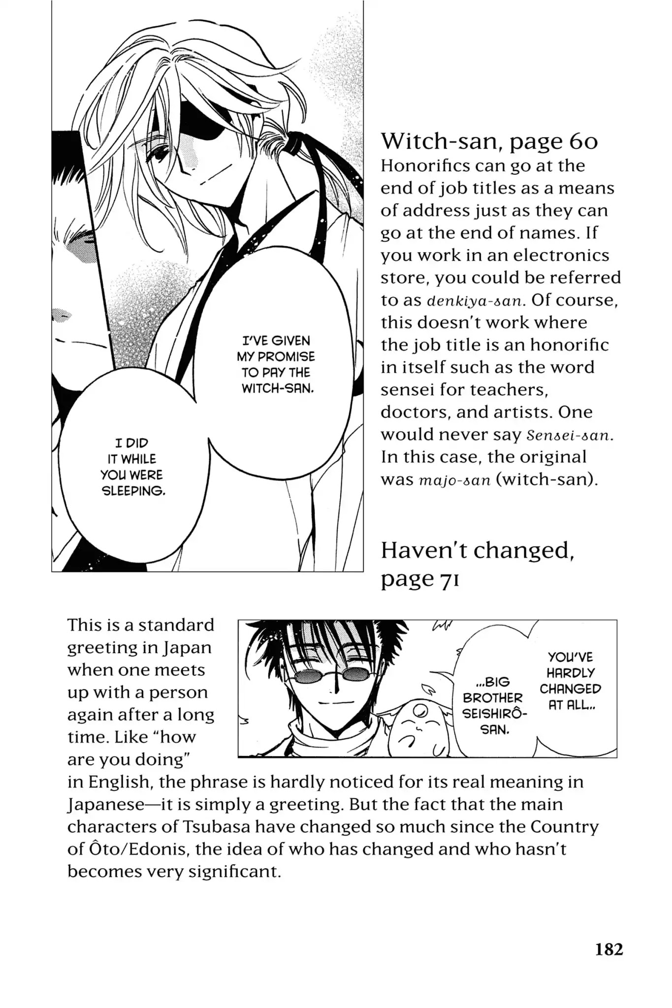 Tsubasa: Reservoir Chronicle Chapter 174.6 page 3 - Vol.8 Translation Notes