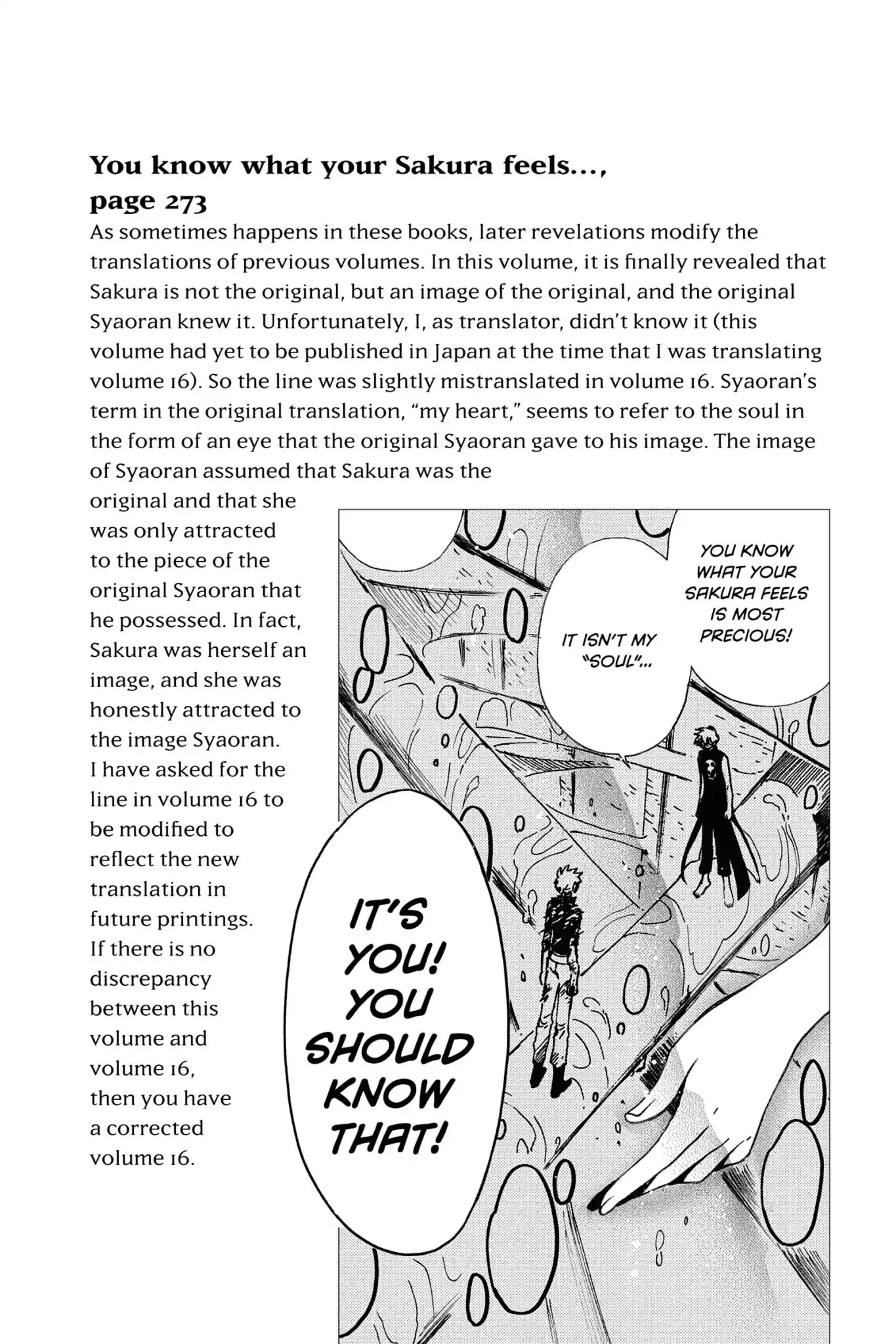 Tsubasa: Reservoir Chronicle Chapter 182.5 page 2 - Vol.8 Translation Notes