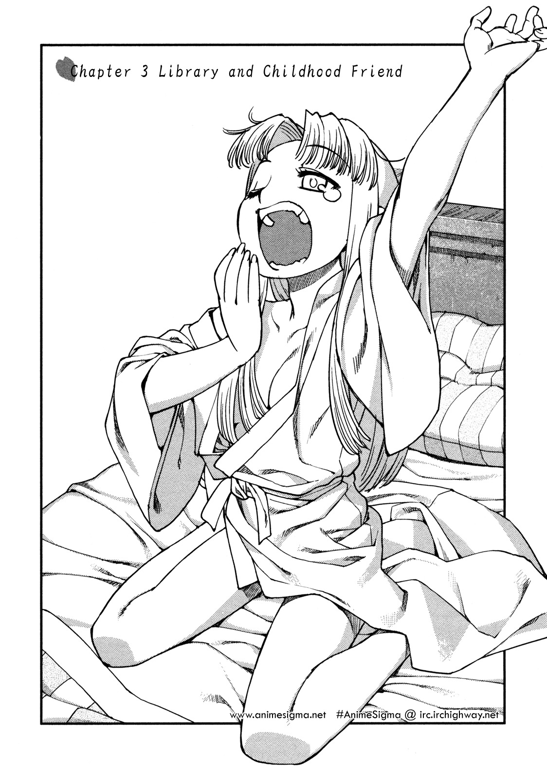 Tsugumomo Chapter 3 page 1 - Chapter 3: Library and Childhood Friend