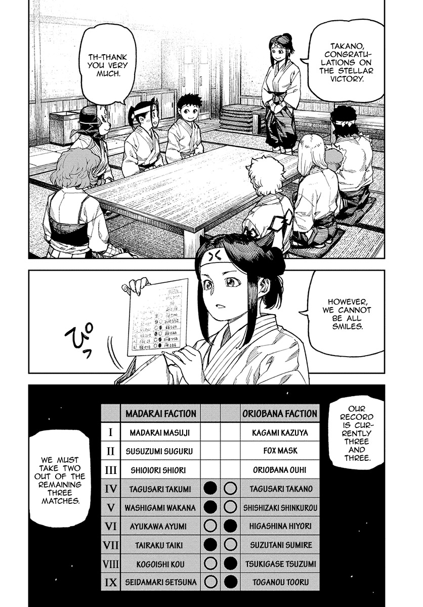 Tsugumomo Chapter 98 page 19 - Chapter 98: Explanation of the Sixth Match