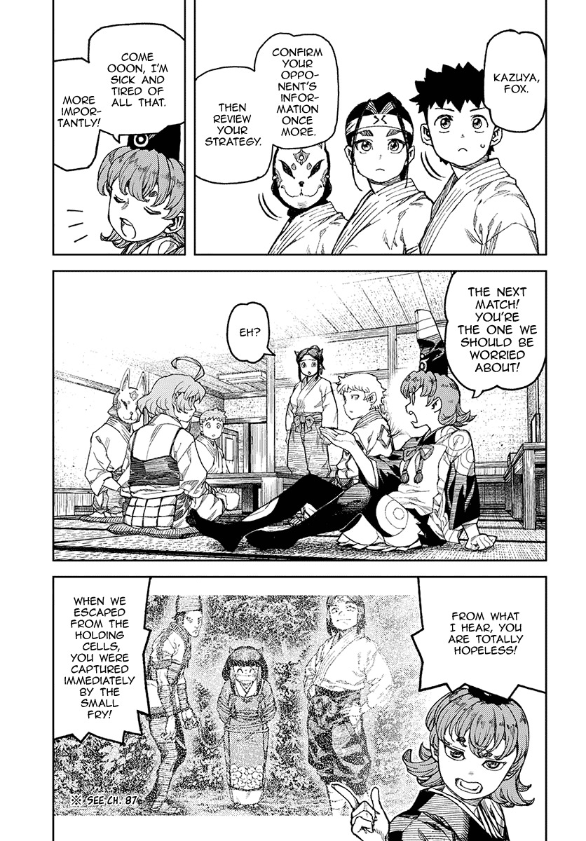 Tsugumomo Chapter 98 page 20 - Chapter 98: Explanation of the Sixth Match