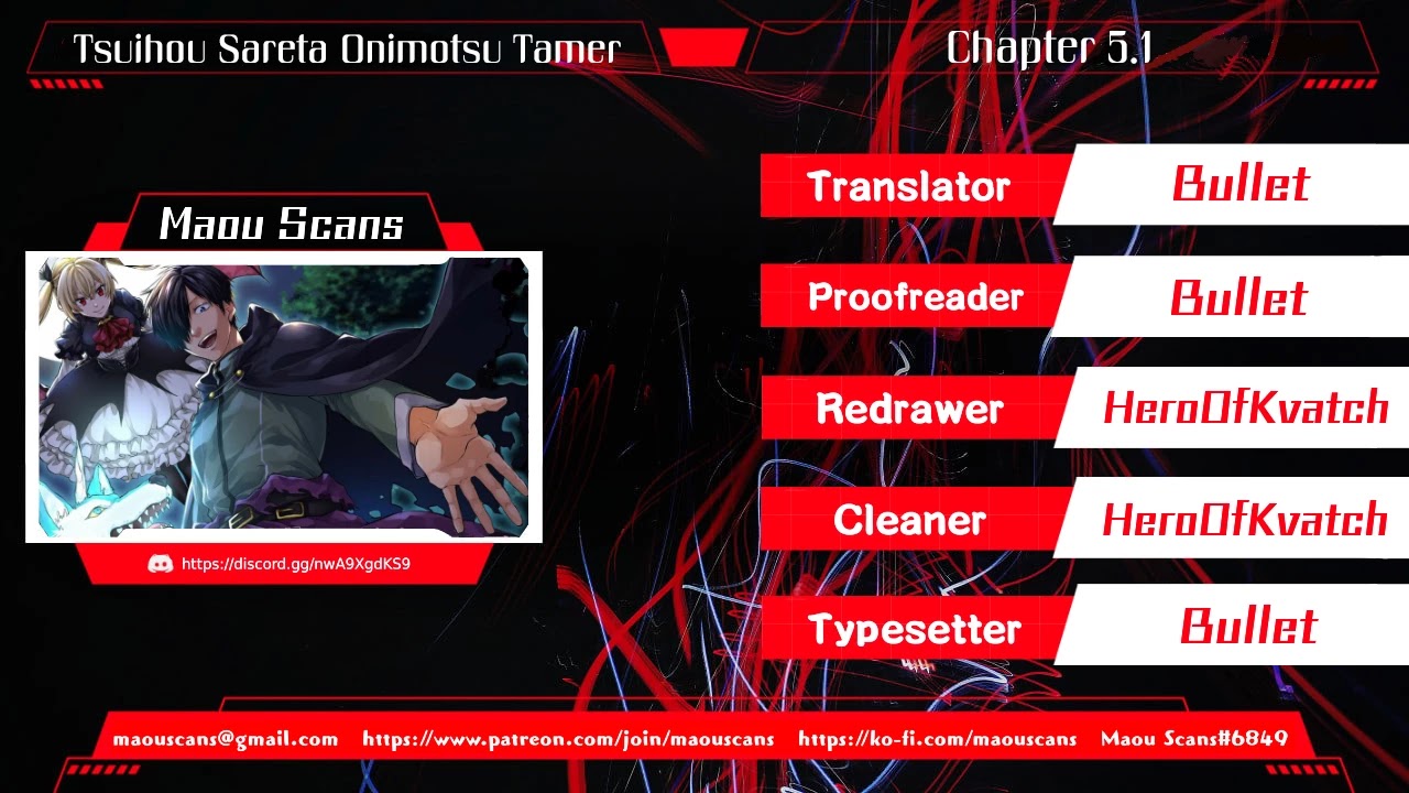 Tsuihou Sareta Onimotsu Tamer, Sekai Yuiitsu no Necromancer ni Kakusei Suru Chapter 5.1 page 1 - Chapter 5.1