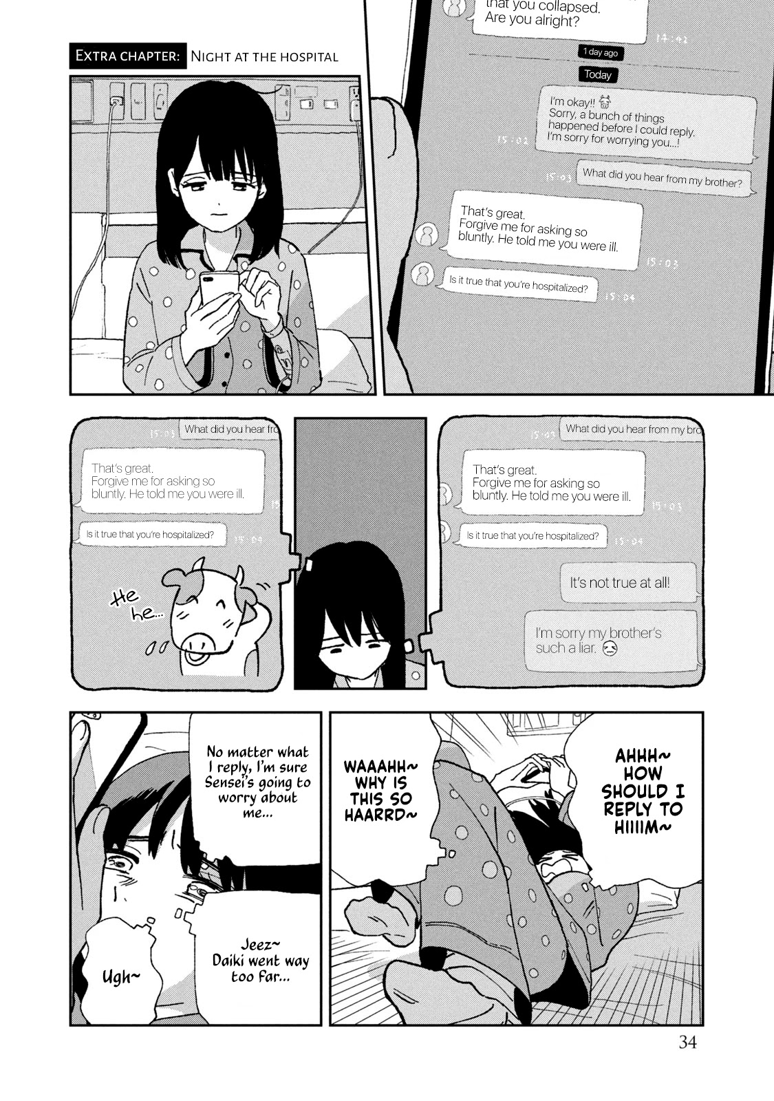 Tsuka no Ma no Ichika Chapter 11.5 page 1 - Chapter 11.5: Night at the hospital