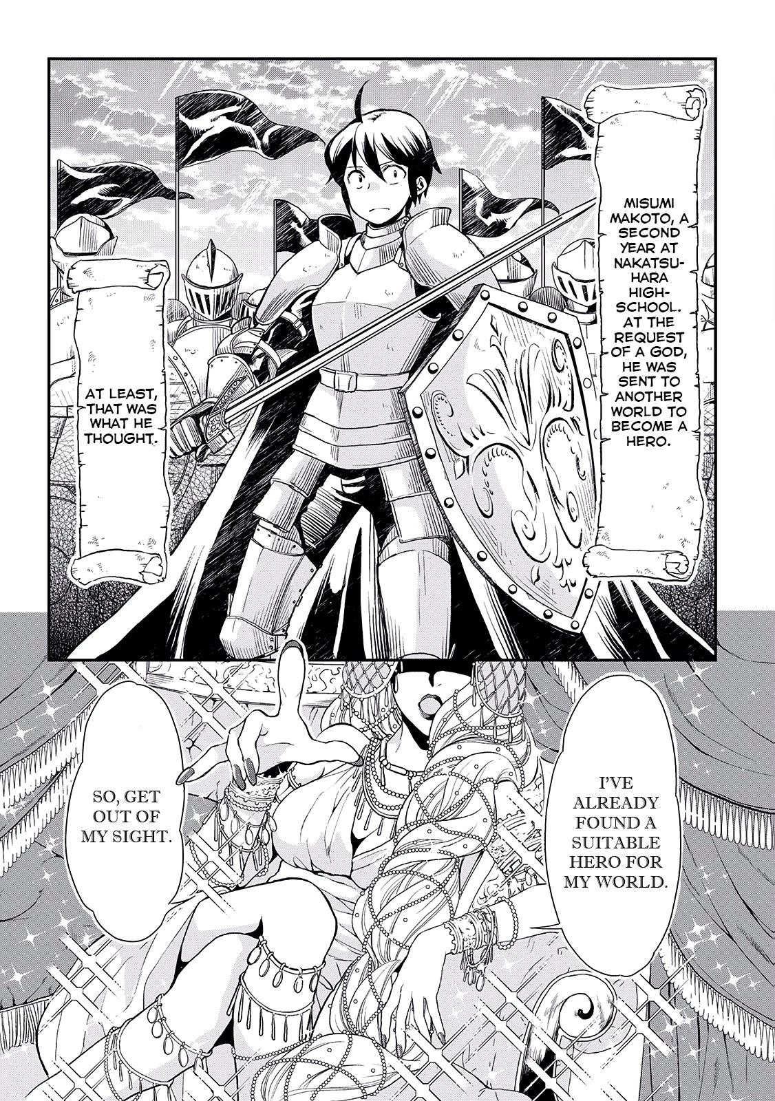 Tsuki ga Michibiku Isekai Douchuu Chapter 1 page 6 - Chapter 1: Rejected as a Hero