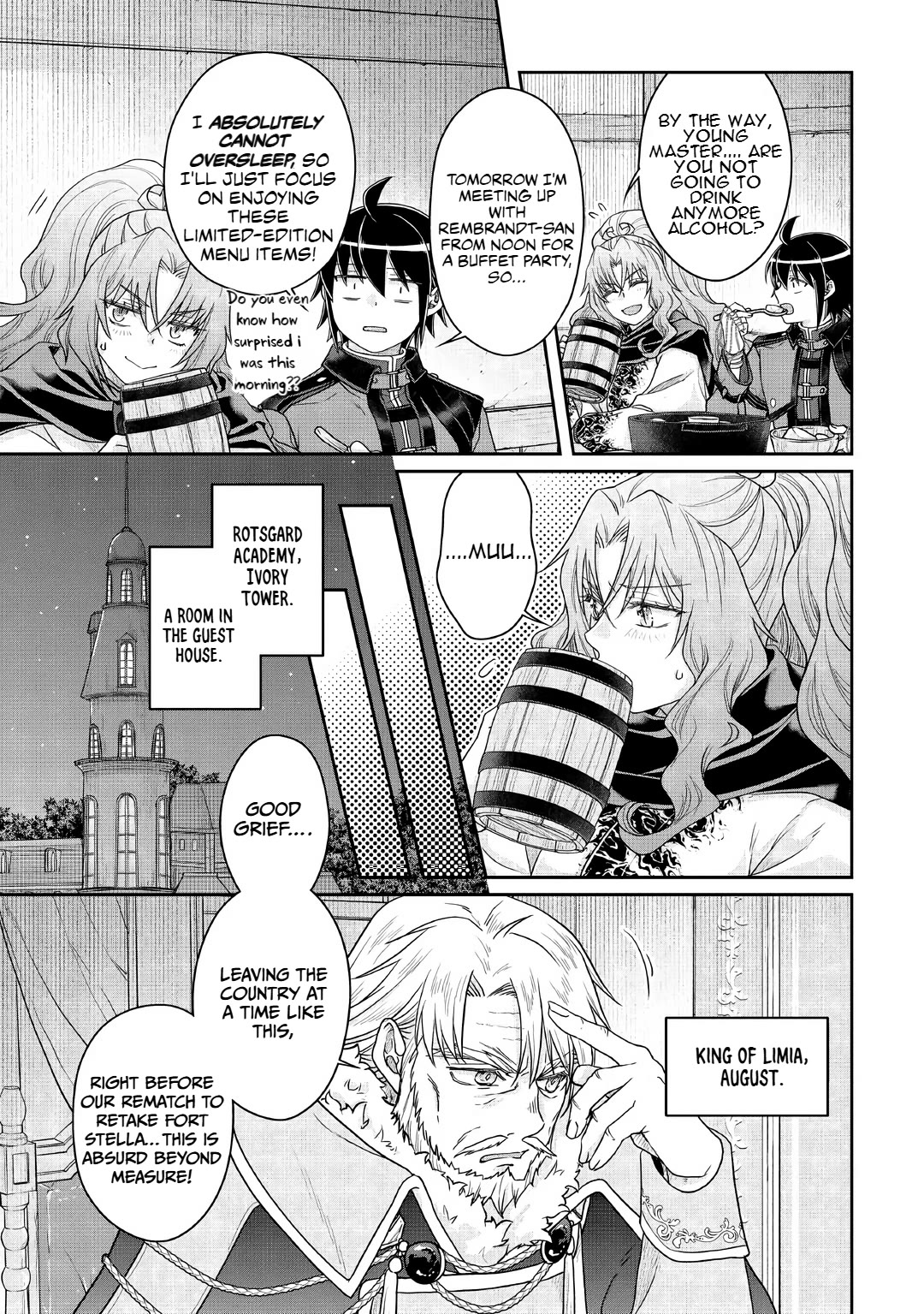 Tsuki ga Michibiku Isekai Douchuu Chapter 116 page 11 - Chapter 116: The fed-up King and the Drunkards