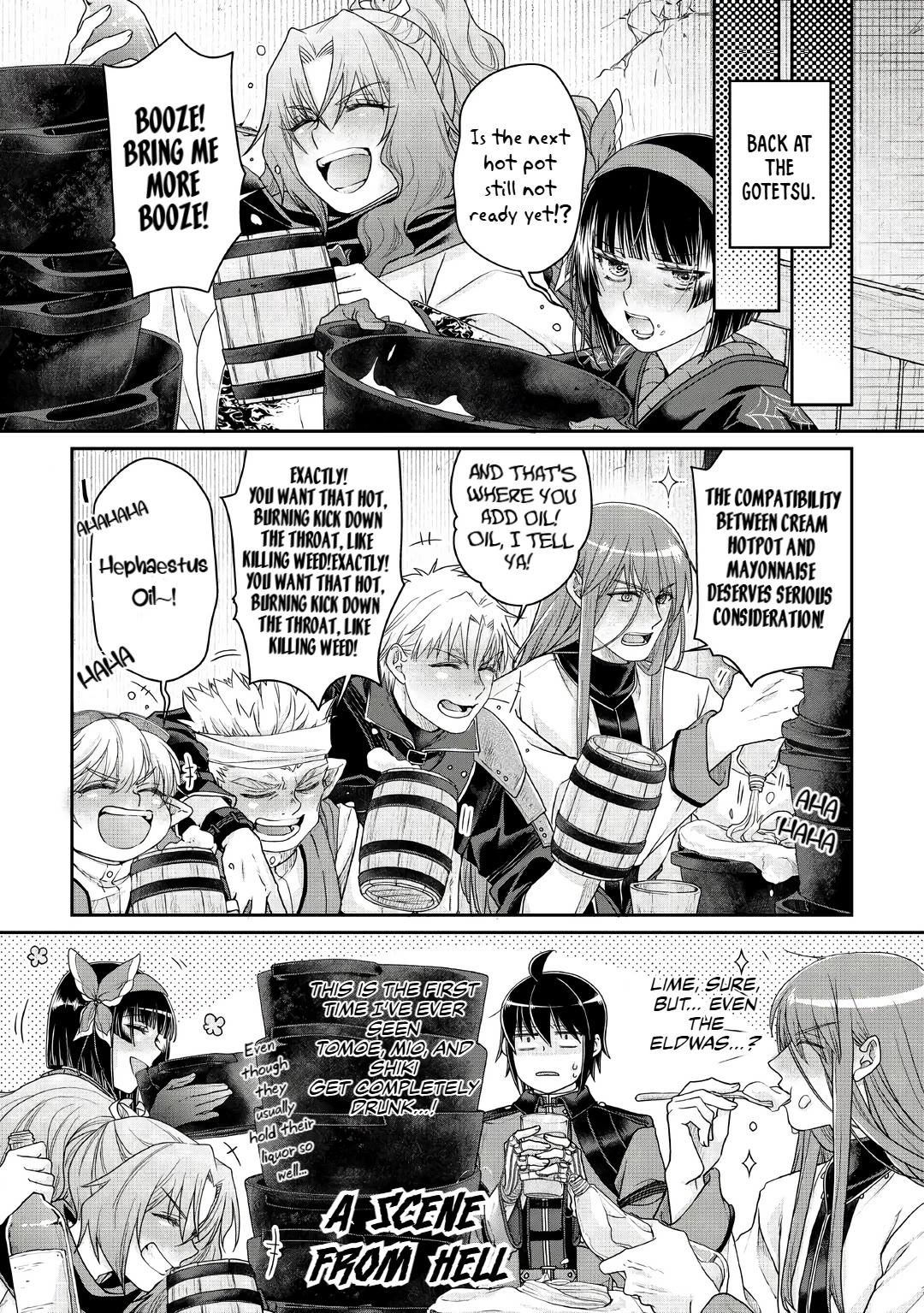 Tsuki ga Michibiku Isekai Douchuu Chapter 116 page 23 - Chapter 116: The fed-up King and the Drunkards