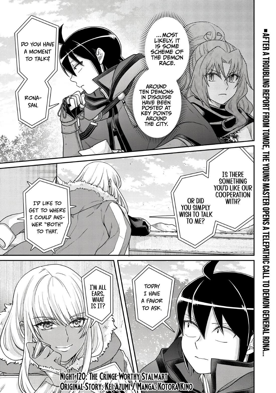 Tsuki ga Michibiku Isekai Douchuu Chapter 120 page 1 - Chapter 120: The Cringe-Worthy Stalwart