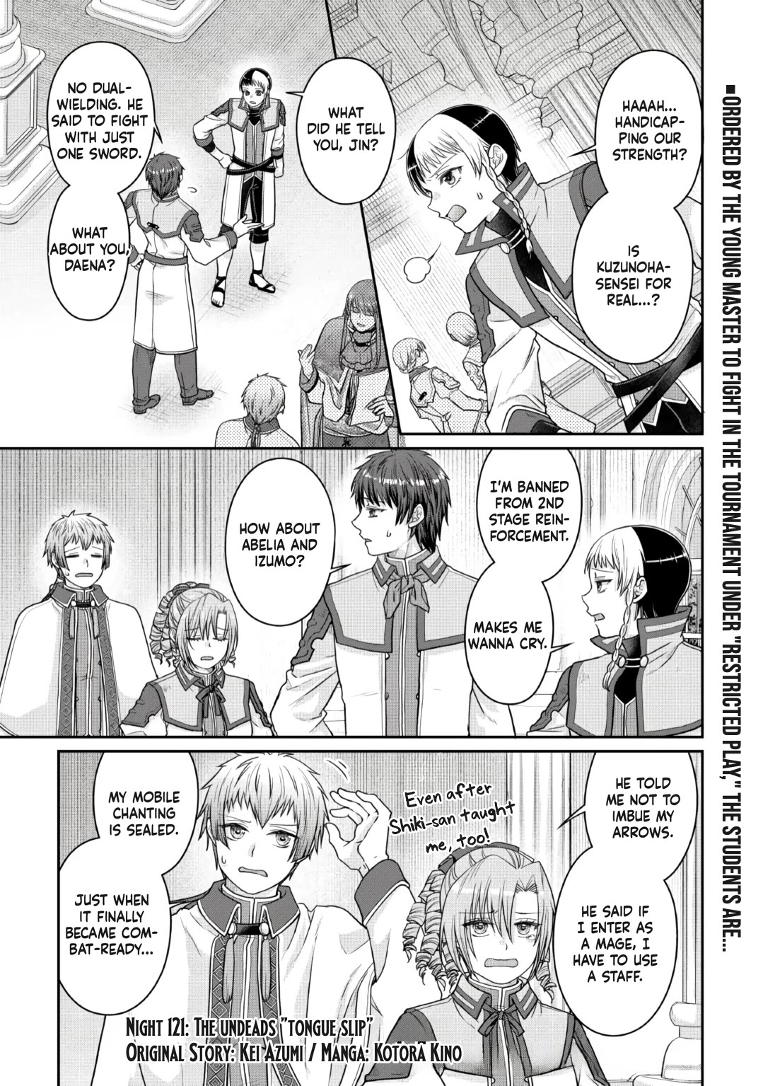 Tsuki ga Michibiku Isekai Douchuu Chapter 121 page 1 - Chapter 121: The Undead's Tongue Slip