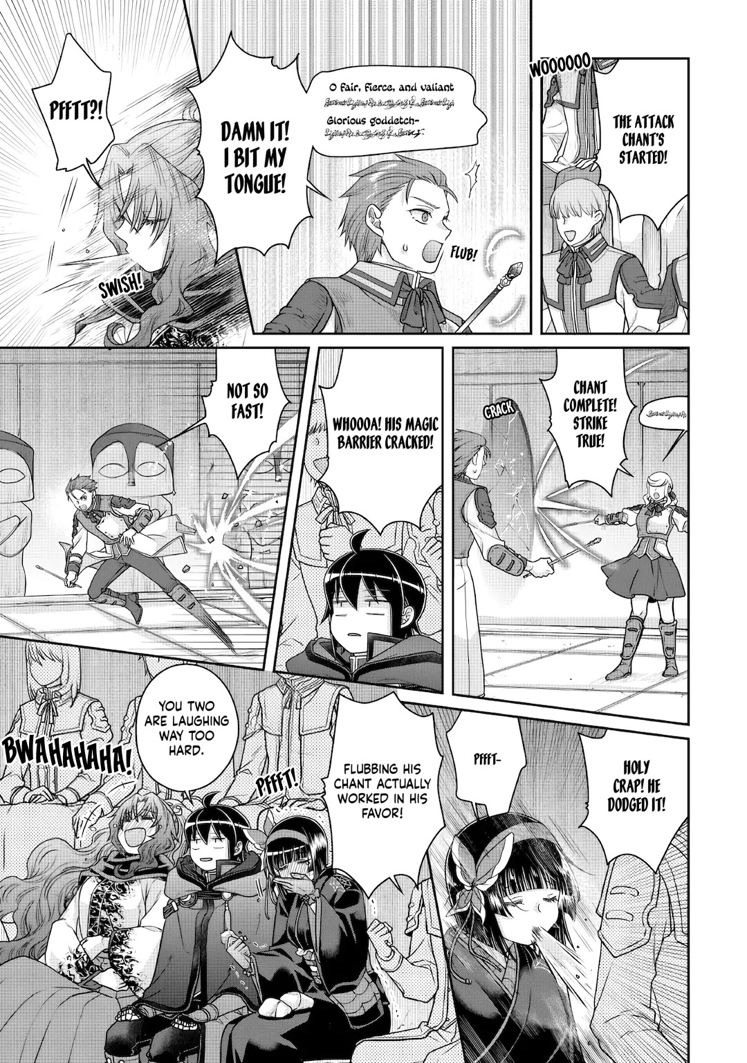 Tsuki ga Michibiku Isekai Douchuu Chapter 122 page 15 - Chapter 122: Fellow Disciples Crossing Blades x4