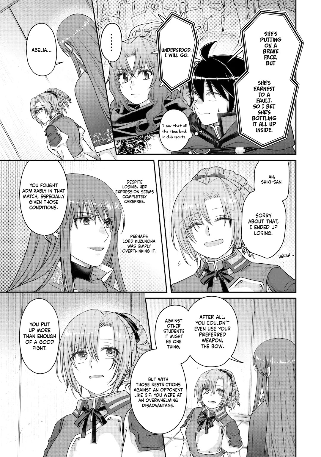 Tsuki ga Michibiku Isekai Douchuu Chapter 122 page 23 - Chapter 122: Fellow Disciples Crossing Blades x4