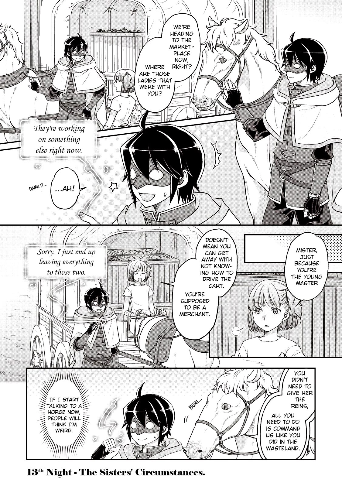 Tsuki ga Michibiku Isekai Douchuu Chapter 13 page 1 - Chapter 13: The Sisters' Circumstances