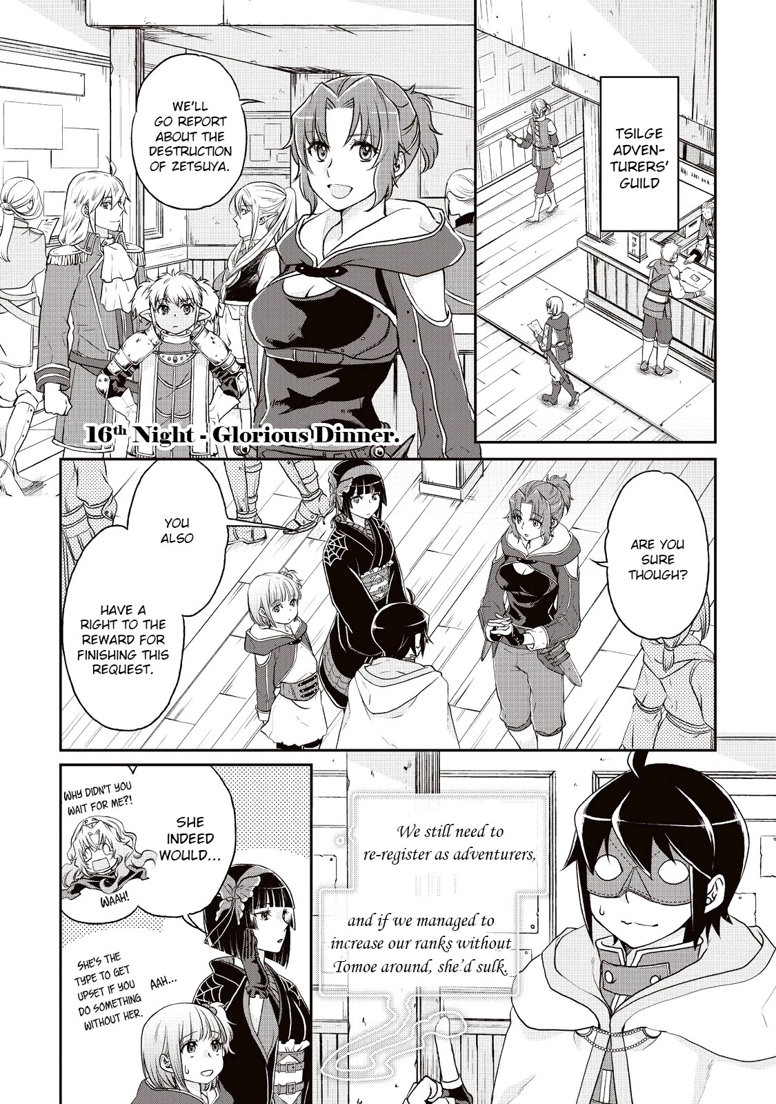 Tsuki ga Michibiku Isekai Douchuu Chapter 16 page 1 - Chapter 16: Glorious Dinner