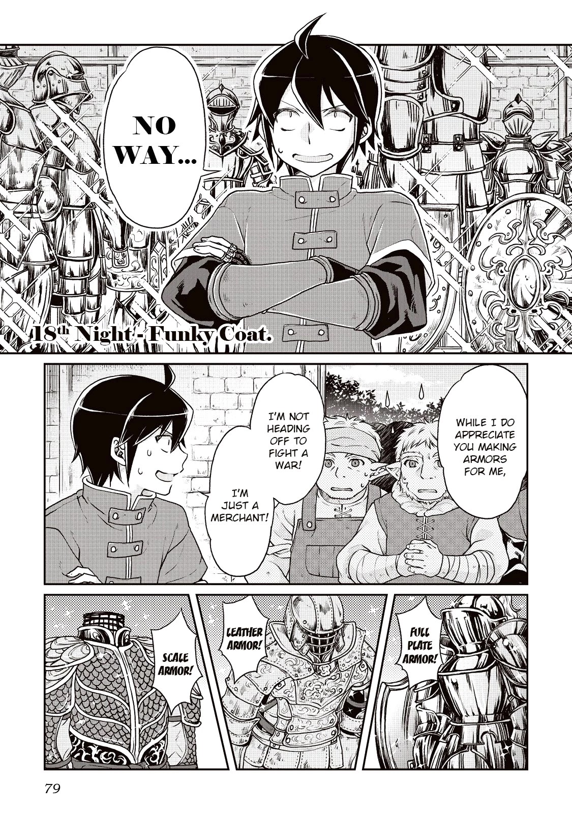 Tsuki ga Michibiku Isekai Douchuu Chapter 18 page 1 - Chapter 18: Funky Coat