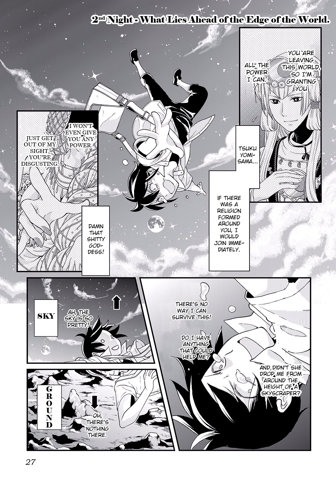 Tsuki ga Michibiku Isekai Douchuu Chapter 2 page 1 - Chapter 2: What Lies Ahead Of The Edge Of The World