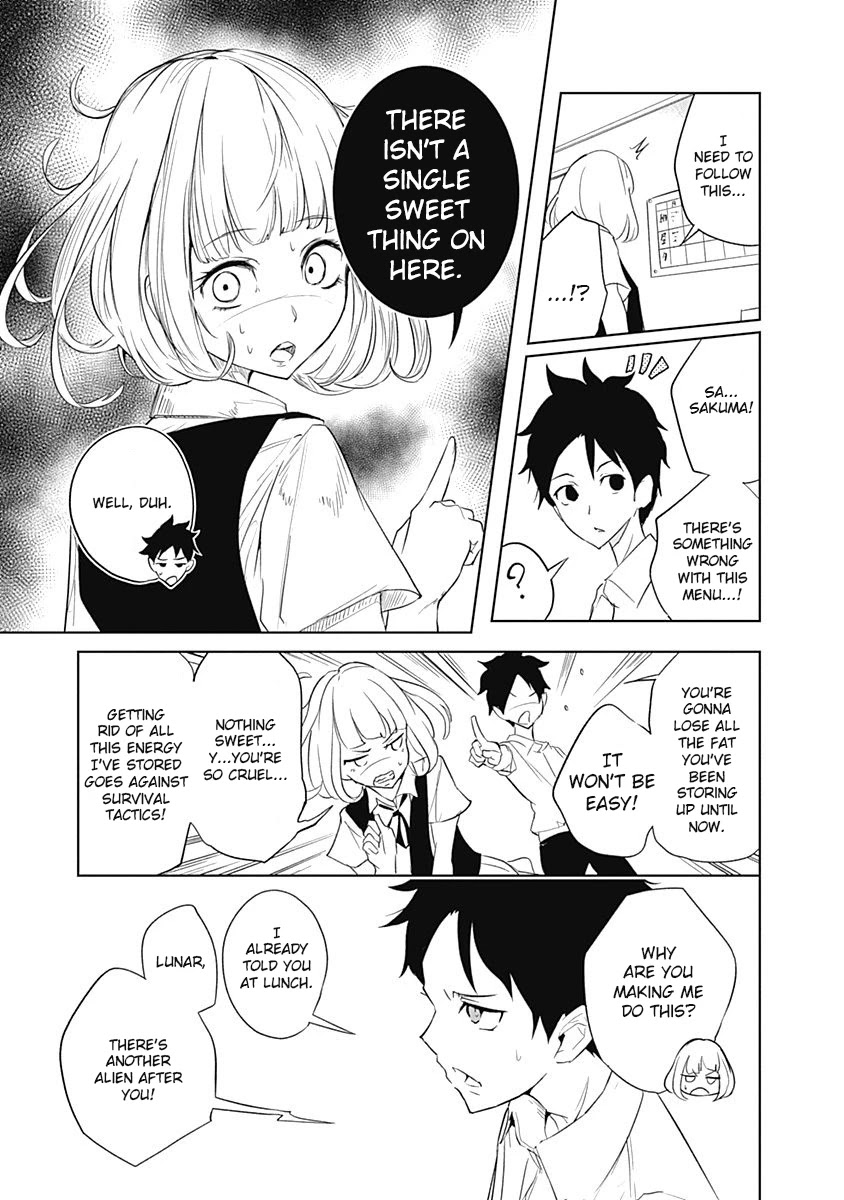 Tsukiiro no Invader Chapter 8 page 10 - Chapter 8: Aggressive Calorie Cleanup Program