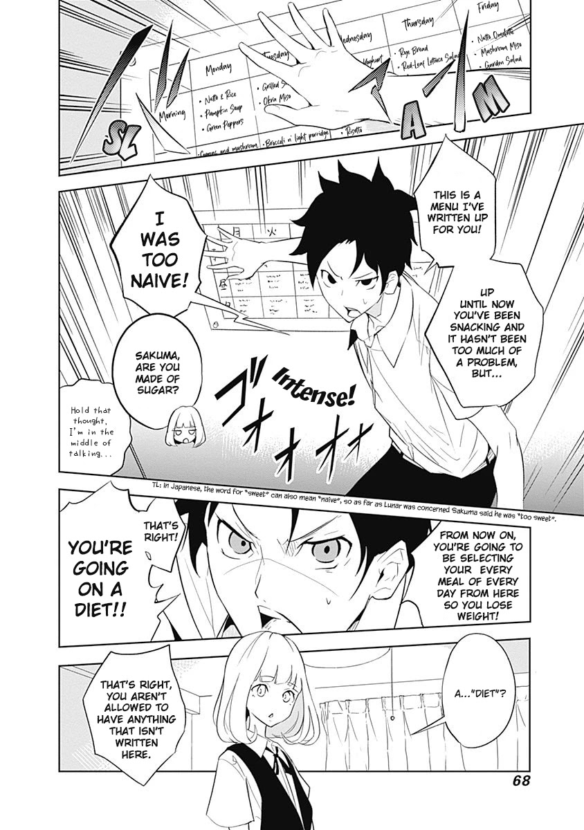Tsukiiro no Invader Chapter 8 page 9 - Chapter 8: Aggressive Calorie Cleanup Program