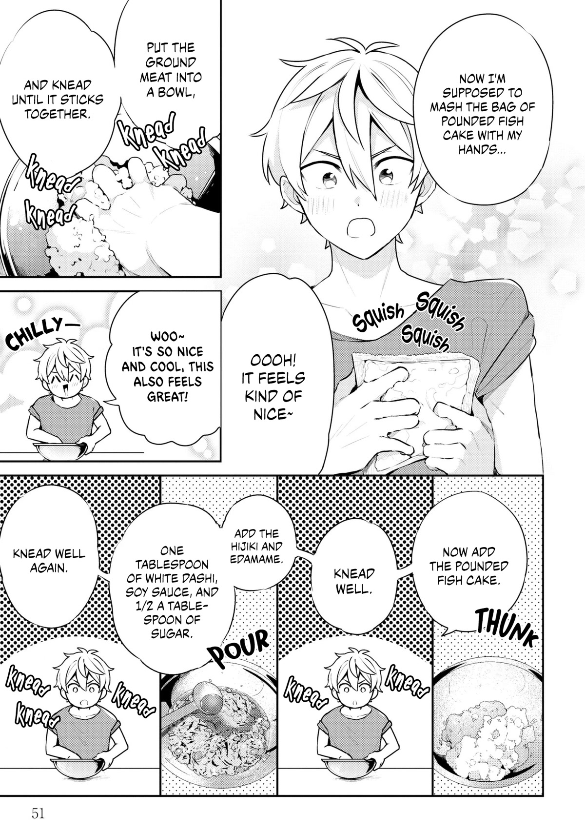 Tsukuoki Life: Weekend Meal Prep Recipes! Chapter 10 page 10 - Chapter 10: Cooking Without Flame ♪ Mild Edamame Hijiki Chicken Meatballs and Umashio Bell Peppers