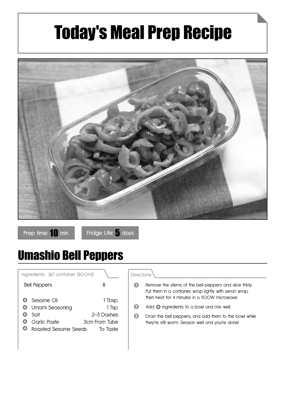 Tsukuoki Life: Weekend Meal Prep Recipes! Chapter 10 page 20 - Chapter 10: Cooking Without Flame ♪ Mild Edamame Hijiki Chicken Meatballs and Umashio Bell Peppers