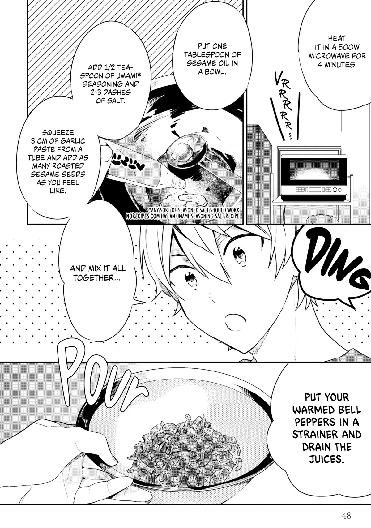 Tsukuoki Life: Weekend Meal Prep Recipes! Chapter 10 page 7 - Chapter 10: Cooking Without Flame ♪ Mild Edamame Hijiki Chicken Meatballs and Umashio Bell Peppers